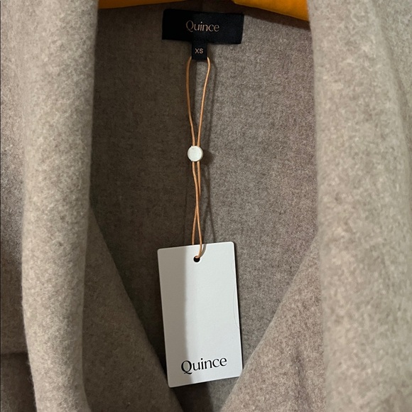 NWT Quince Double-Faced Merino Wool Draped Collar Short Wrap Coat in Oat Size XS - Picture 4 of 10